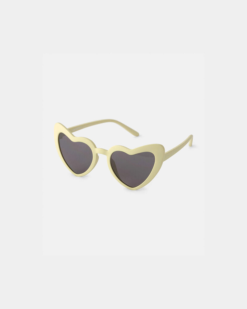 Filles - Lunettes de soleil, c&oelig;urs - Jaune, image 1 sur 1 diapositives