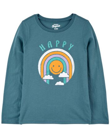 T-shirt à imprimé d’arc-en-ciel Happy rainbow, 