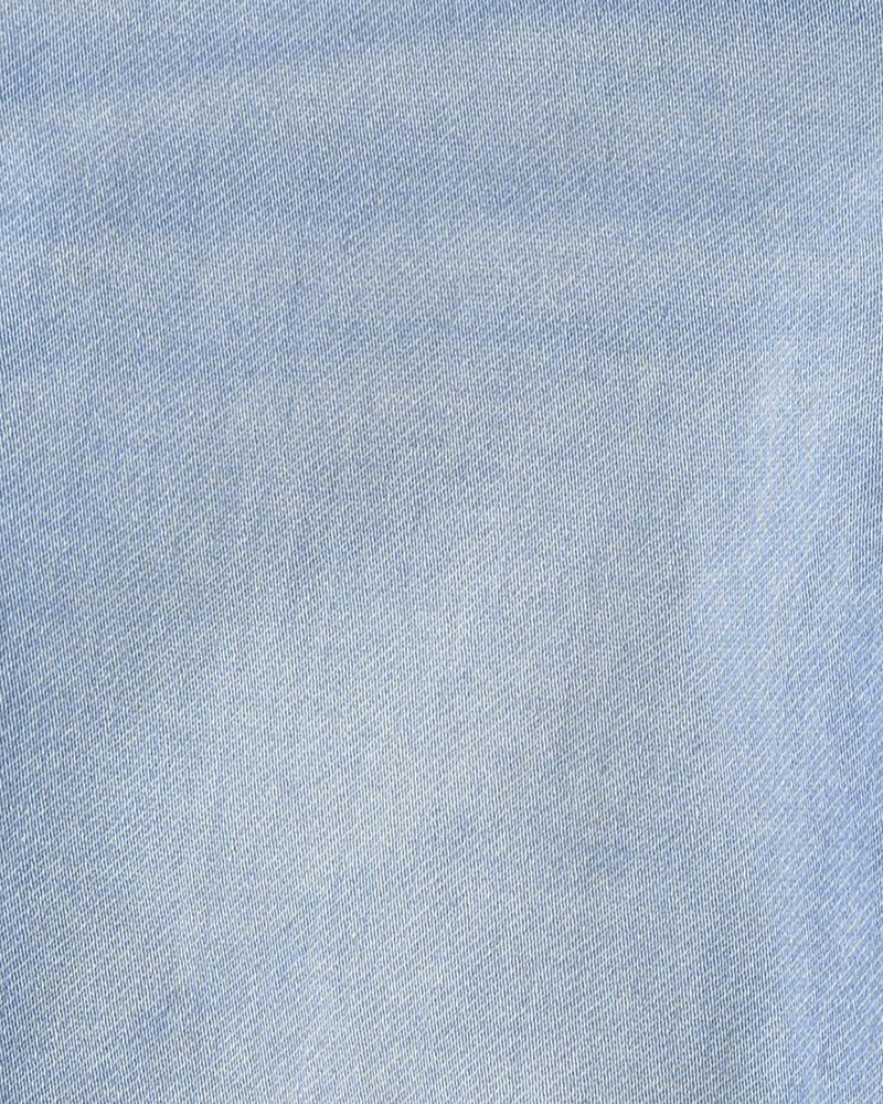 Girls Denim Barrel Jeans - Light Wash, image 3 of 4 slides