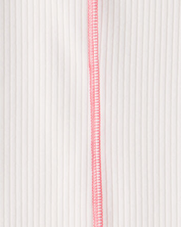 Girls Active Rib Long-Sleeve Top - Cream, 