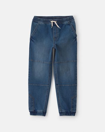 Gar&ccedil;ons - Pantalon de jogging d&eacute;contract&eacute; en denim - D&eacute;lav&eacute; moyen, 