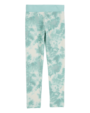 Kid Tie Dye Ribbed Leggings - Blue, 