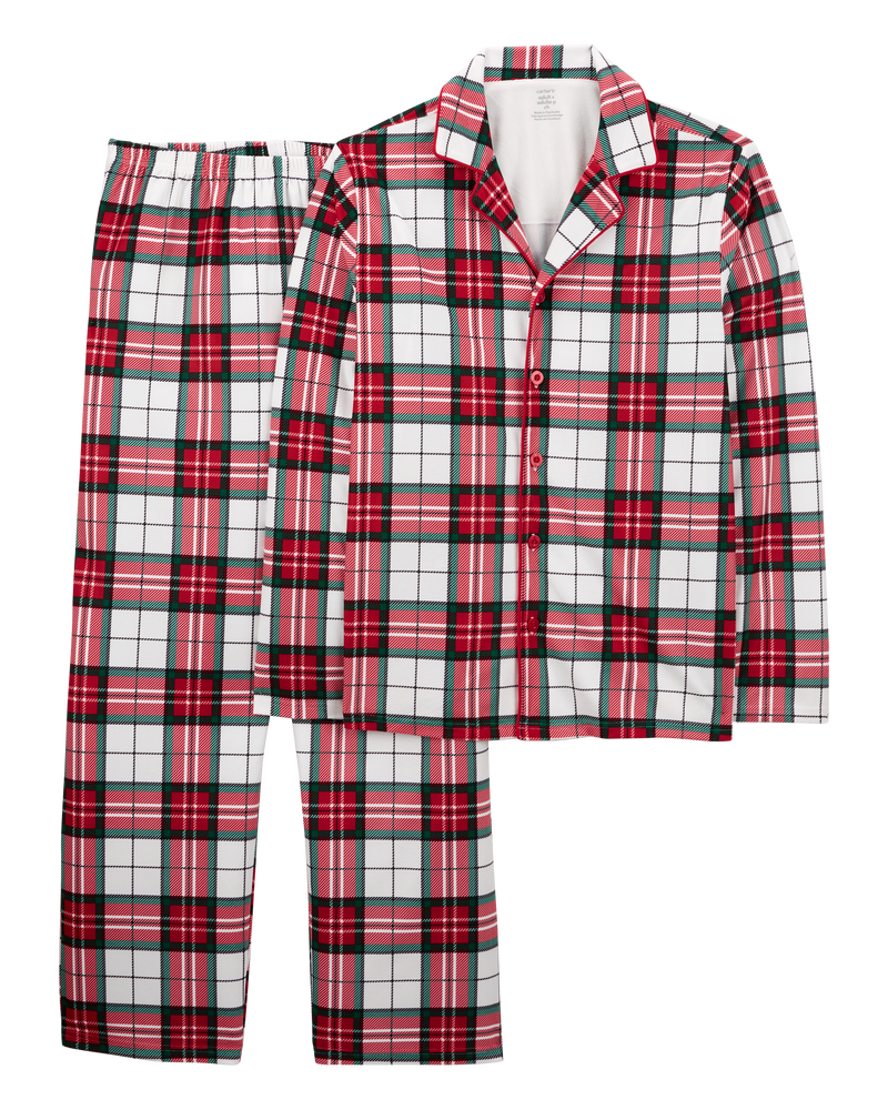 Multi Adult 2 Piece Plaid Fleece Coat Style Pyjamas Carter s Oshkosh Canada