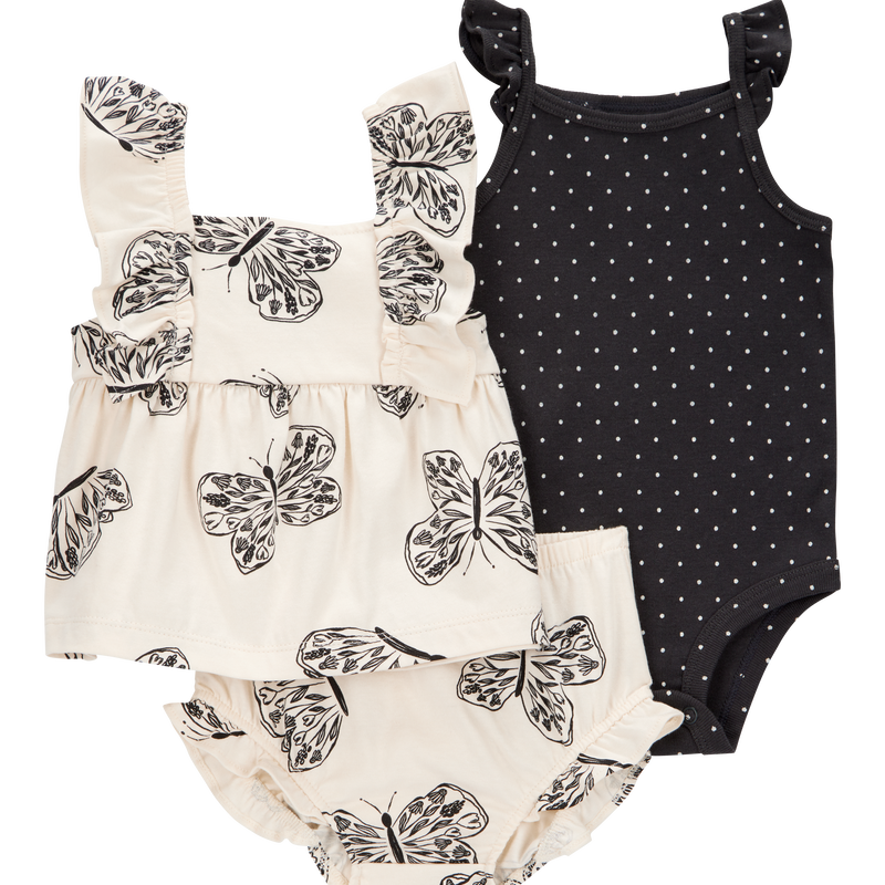 Black/Ivory Baby 3-Piece Little Diaper Cover Set | Carter’s Oshkosh Canada