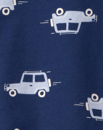 Tout-petit gar&ccedil;on - T-shirt &agrave; poche &agrave; motif de voiture - Bleu, 