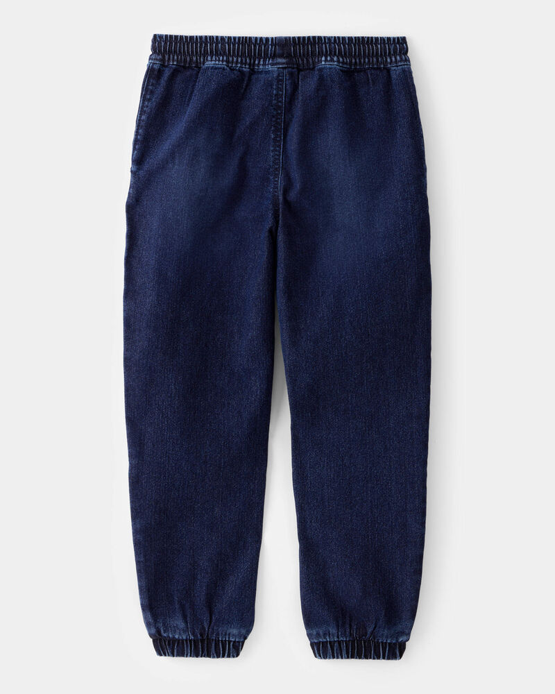 Kid Tapered Iconic Denim Joggers - Indigo Wash, image 2 of 4 slides