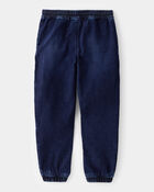 Kid Tapered Iconic Denim Joggers - Indigo Wash, image 2 of 4 slides