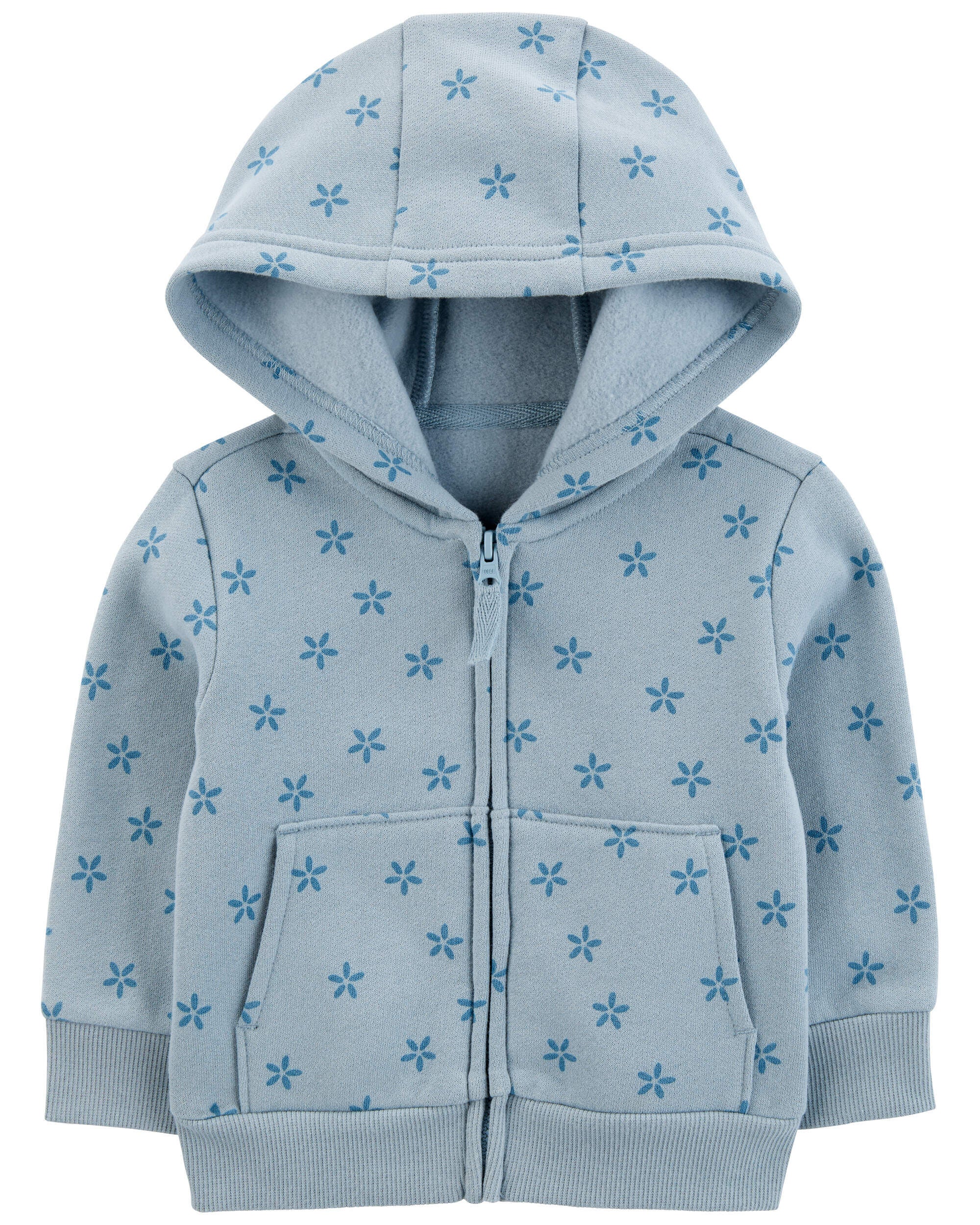 Baby Girls Baby Floral Zip Up Fleece Hoodie 18M Carter s