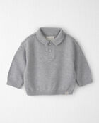 Baby Boy Organic Cotton Sweater Knit Polo, image 1 of 3 slides