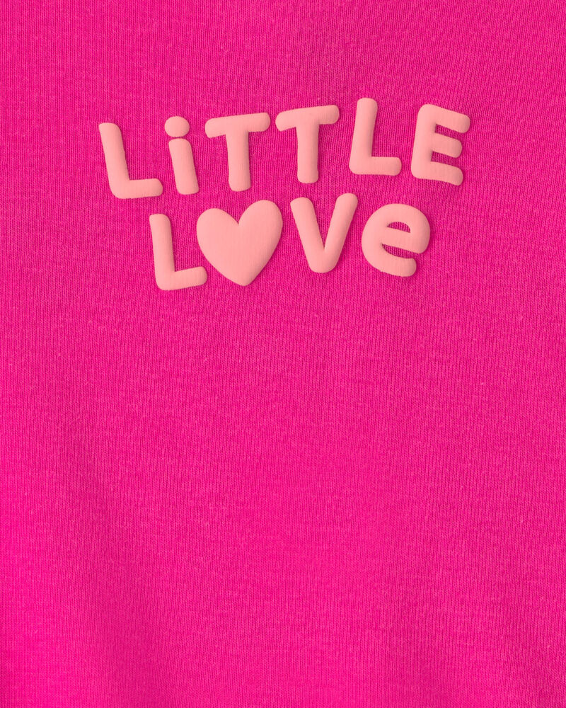 Baby Girl 'Little Love' Heart Sleeveless Romper - Pink, image 5 of 6 slides