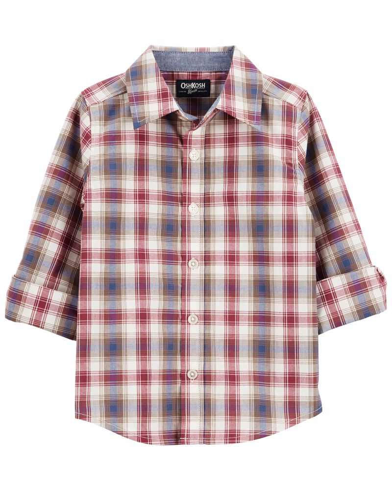 Baby Plaid Button-Front Shirt, image 2 of 4 slides