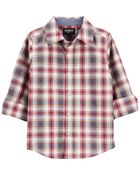 Baby Plaid Button-Front Shirt, image 2 of 4 slides