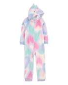 Girls 1-Piece Dinosaur Fleece Pyjamas, image 2 of 5 slides