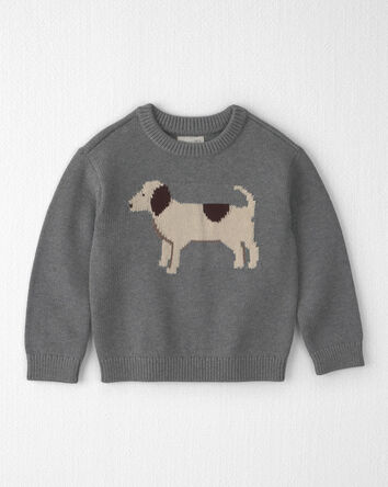 Tout-petit - Chandail en tricot de coton biologique &agrave; motif chien, 