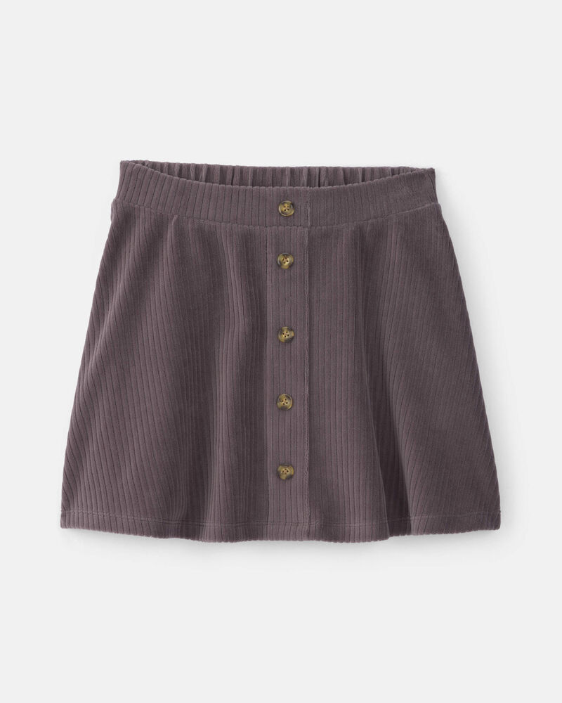 Filles - Jupe en coton &ndash; Gris fonc&eacute;, image 1 sur 2 diapositives