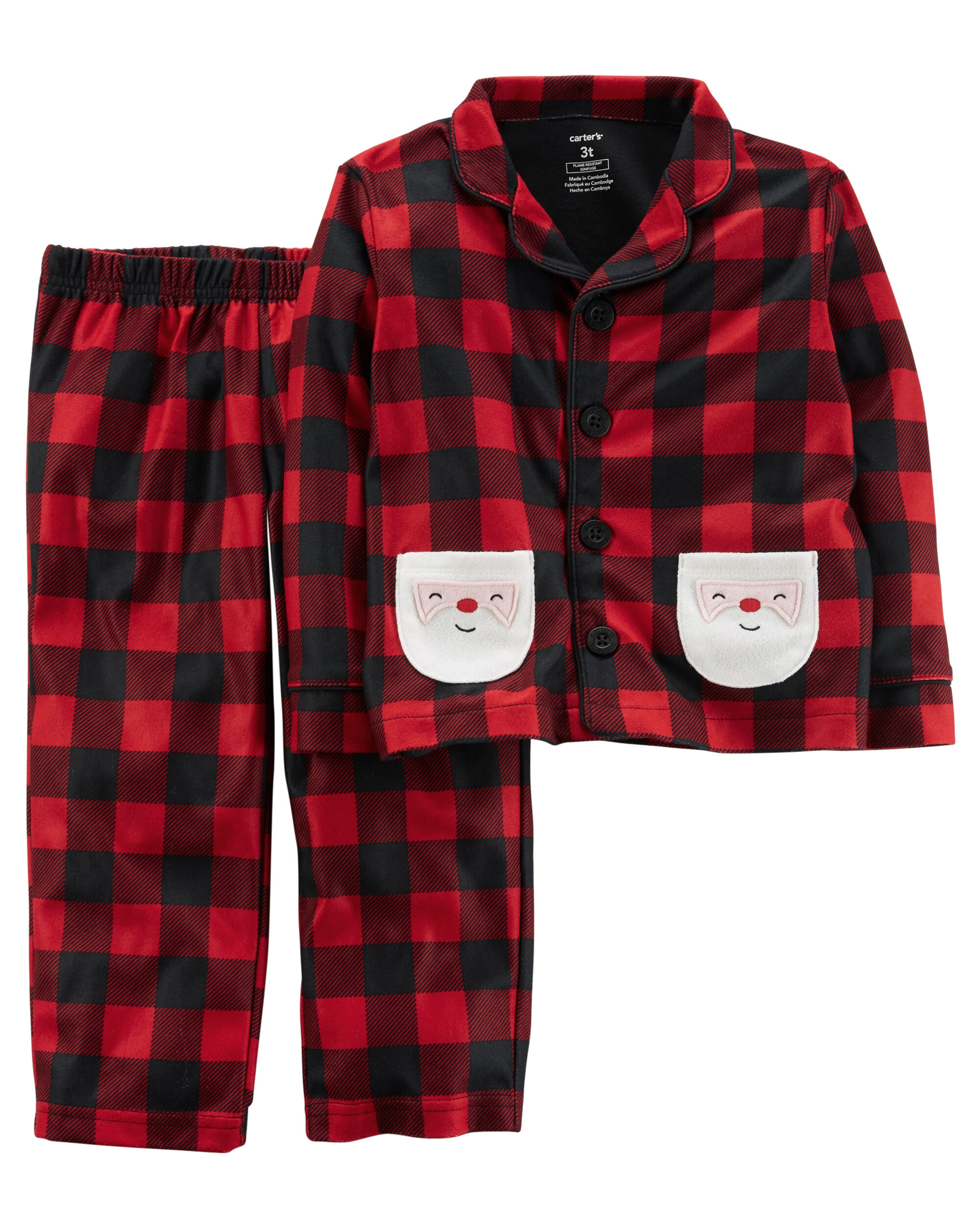 buffalo check baby pajamas