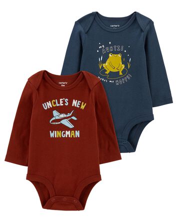 Baby 2-Pack Long-Sleeve Bodysuits, 
