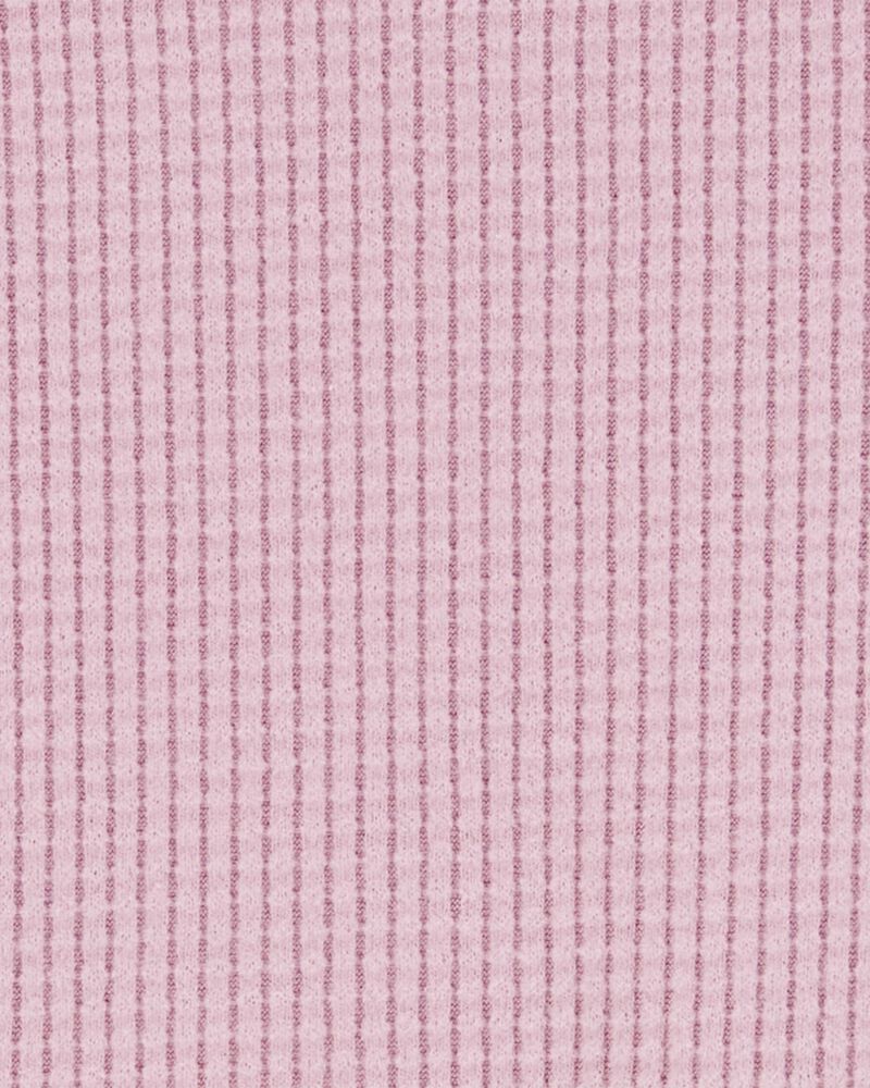 Toddler Waffle Knit Thermal Peplum Top, image 2 of 3 slides