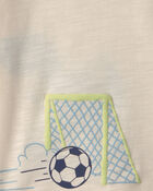 Tout-petit gar&ccedil;on - T-shirt &agrave; imprim&eacute; dino soccer - Cr&egrave;me, image 5 sur 5 diapositives
