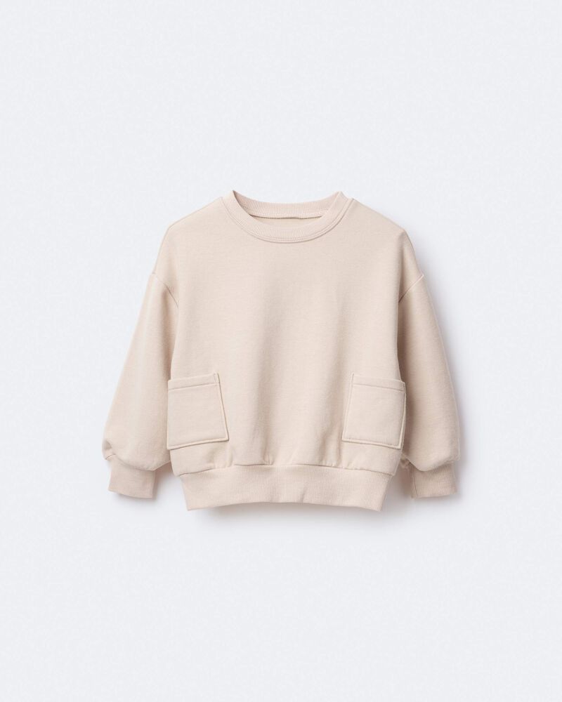 Toddler Otter Sweatshirt&trade; with Pockets - Khaki, image 2 of 7 slides