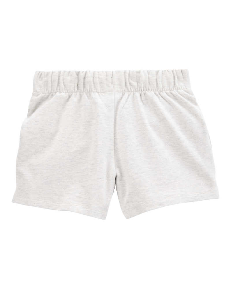 Girls Pull-On French Terry Shorts - Grey, image 2 of 4 slides