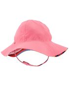Reversible Baby Girl Sun Hat, image 2 of 3 slides