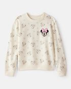 Girls Disney&copy; Minnie Mouse Pullover Sweatshirt - Cream, image 1 of 2 slides