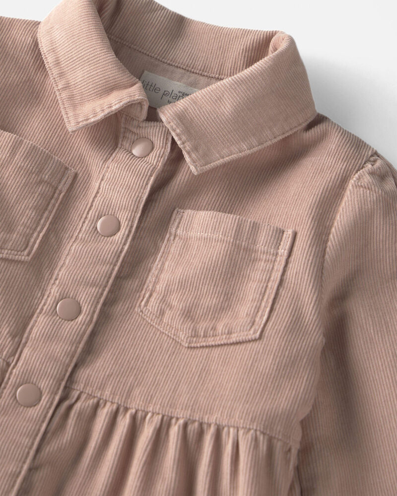 Toddler Girl Organic Cotton Corduroy Dress, image 4 of 6 slides