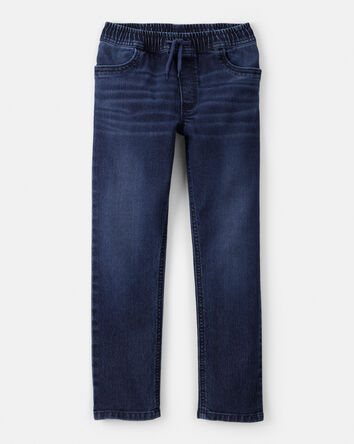 Boys Tapered Denim Jeans - Blue, 