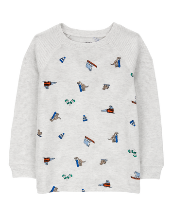 Baby Winter Animals Thermal Graphic Tee, 
