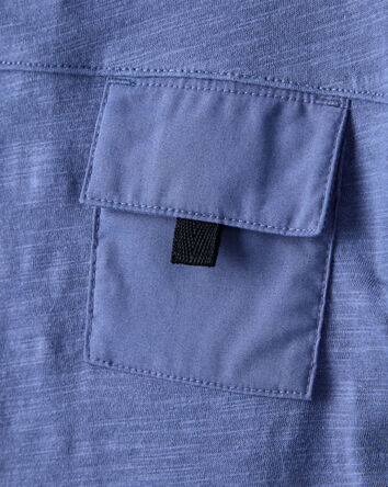 Toddler Boy Long-Sleeve Pocket Tee - Blue, 
