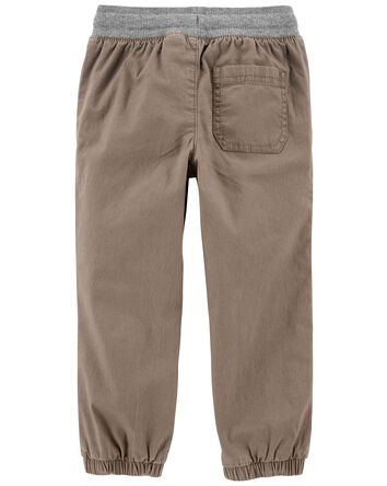 Stretch Canvas Pull-On Joggers, 