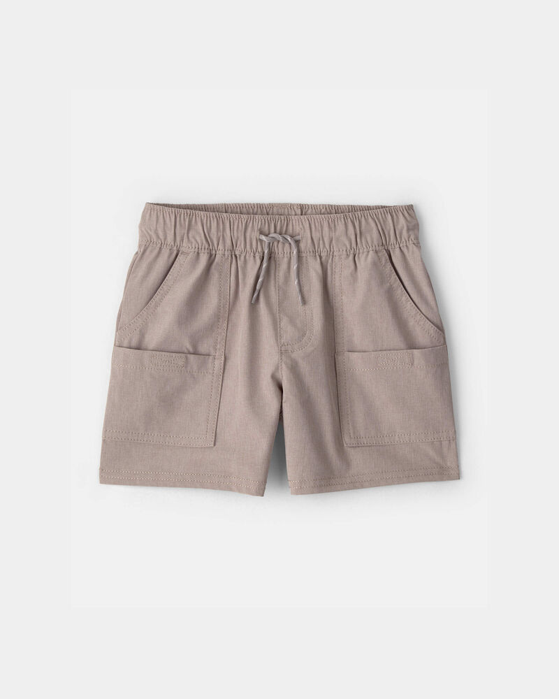Tout-petit gar&ccedil;on - Short tiss&eacute; avec poches - Taupe, image 1 sur 3 diapositives