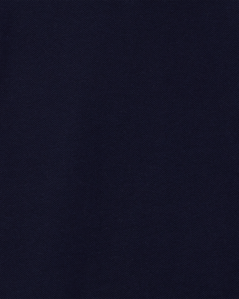 Toddler Pique Uniform Polo Shirt - Navy, image 2 of 3 slides