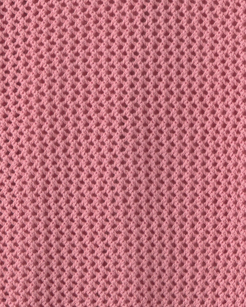 Girls 2-Piece Varsity Sweater - Pink/Cream, image 4 of 5 slides