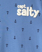 Toddler Boy Anchor 100% Cotton Snug Fit 4-Piece Pyjama Set - Blue/Cream, image 2 of 4 slides