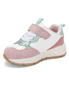 Toddler Girl Colour Block Athletic Shoes- Pink/White, image 6 of 12 slides