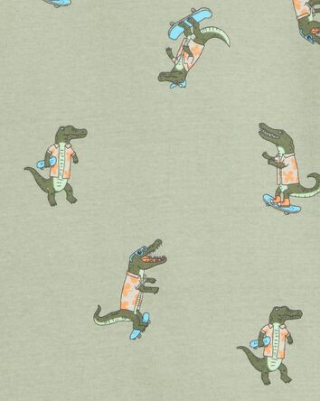 Kid 4-Piece Alligator Cotton Pyjamas, 