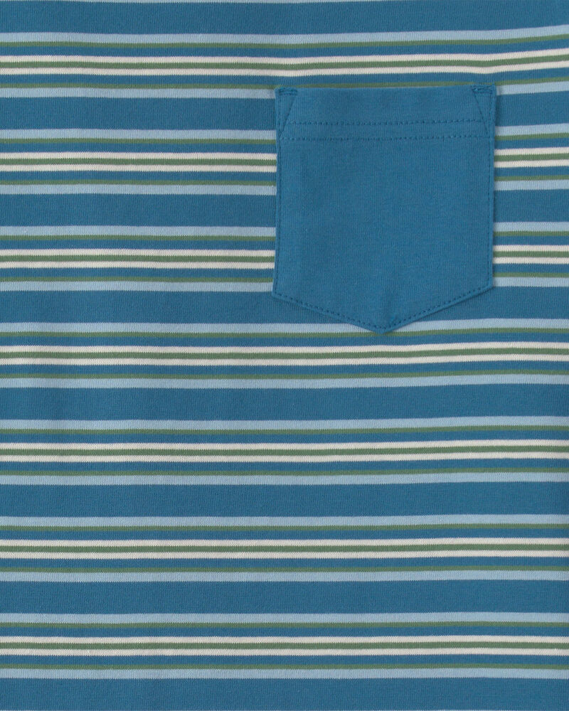 Boys Striped Long-Sleeve T-Shirt - Blue, image 2 of 3 slides