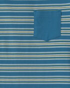 Boys Striped Long-Sleeve T-Shirt - Blue, image 2 of 3 slides