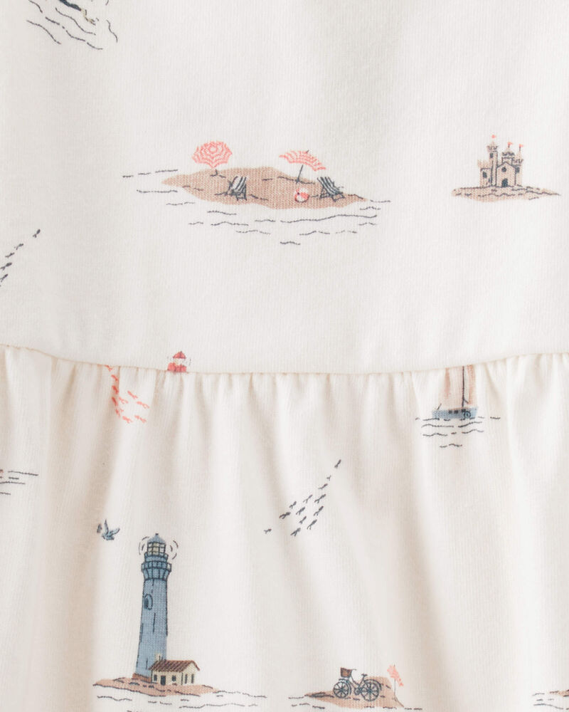 Baby Organic Cotton Coastal-Print Dress, image 5 of 5 slides