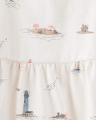 Baby Organic Cotton Coastal-Print Dress, image 5 of 5 slides