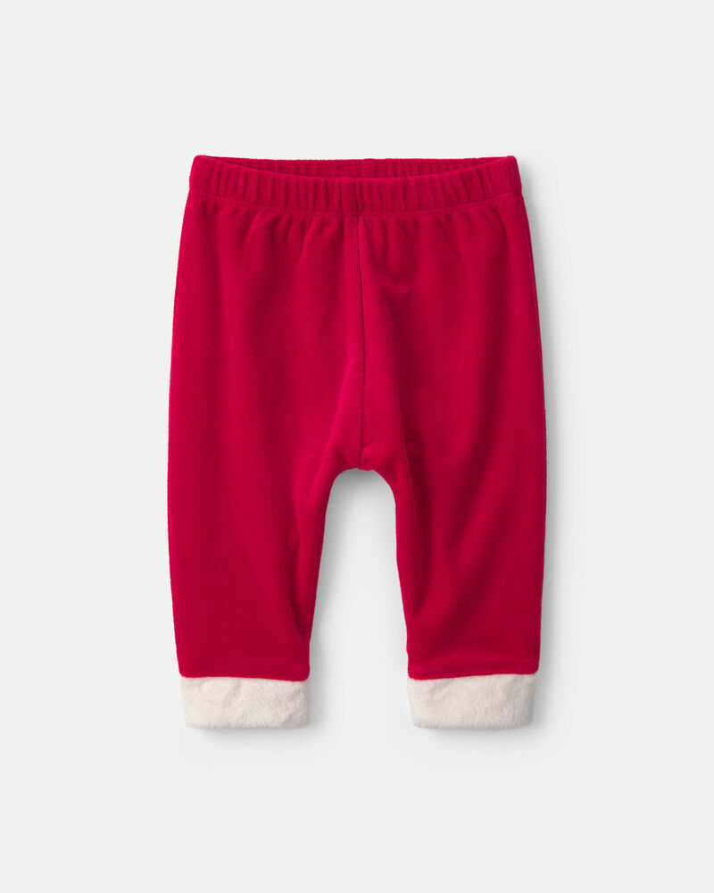 Baby 2-Piece Santa Long-Sleeve Top & Pant Set - Red, image 2 of 4 slides
