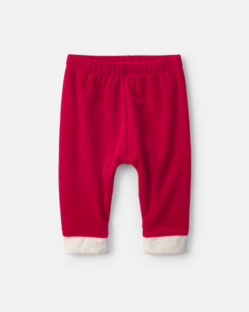 Baby 2-Piece Santa Long-Sleeve Top & Pant Set - Red, 