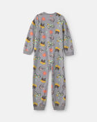 Gar&ccedil;ons - Pyjama ample 1 pi&egrave;ce en molleton &agrave; motif jeu vid&eacute;o &ndash; Gris, image 2 sur 3 diapositives