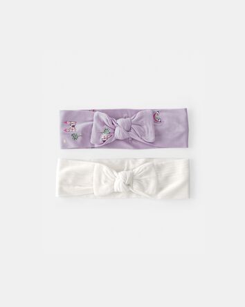 Baby Girl Fairytale Headbands - Purple/Ivory, 