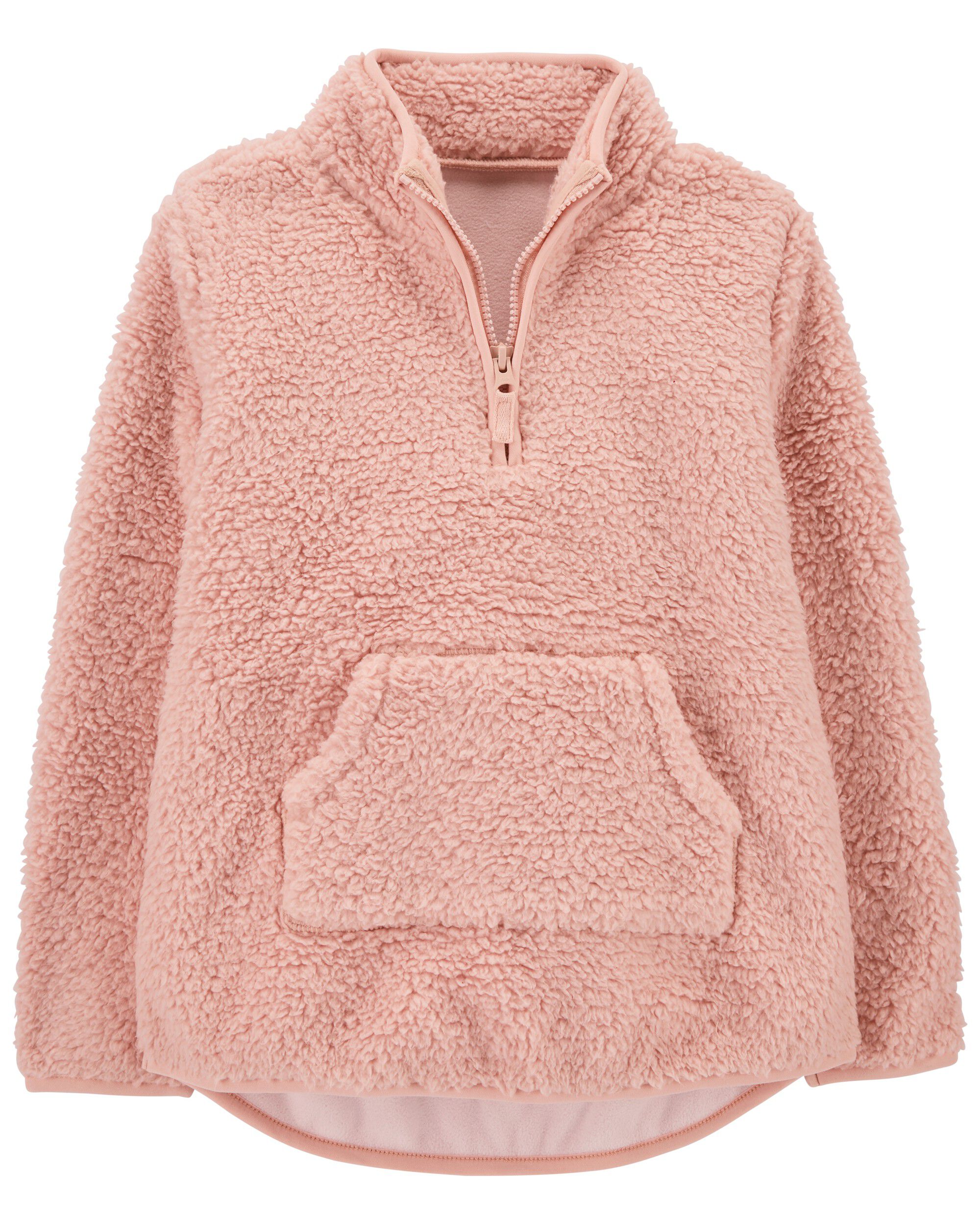 Light pink sherpa pullover outlet