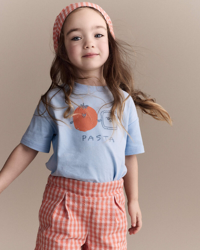 Toddler Pasta Relaxed Graphic Tee - Blue, image 1 of 6 slides