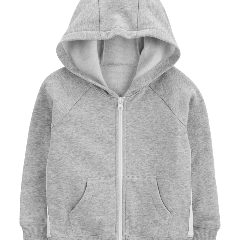 Grey Baby Zip Up Fleece Hoodie Carter s Oshkosh Canada