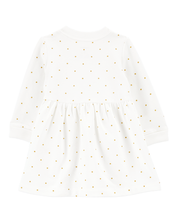 Baby Polka Dot Fleece Dress, 
